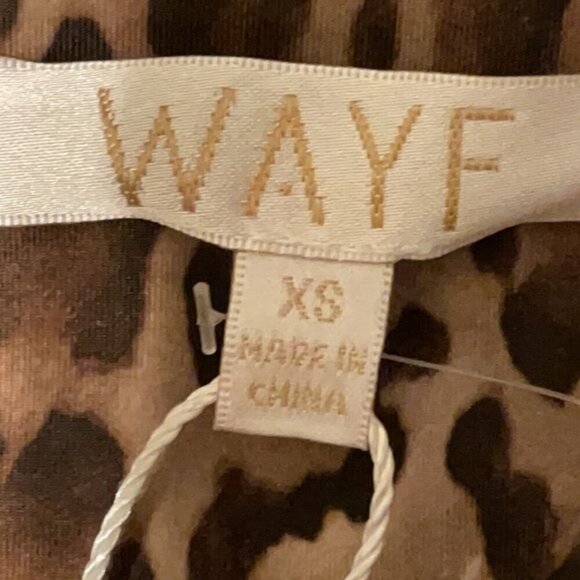 NWT WAYF Bodysuit Solano Ruched Cowl Neck Leopard Animal Print Size XS - Picture 5 of 9